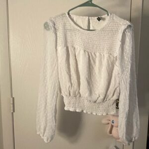 White polkadot blouse